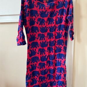 Lilly Pulitzer Pink and Blue Elephant Print dress